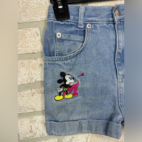 Vintage 90’s Kids Mickey & Co Embroidered Denim Shorts - 0276 - Picture 3 of 10